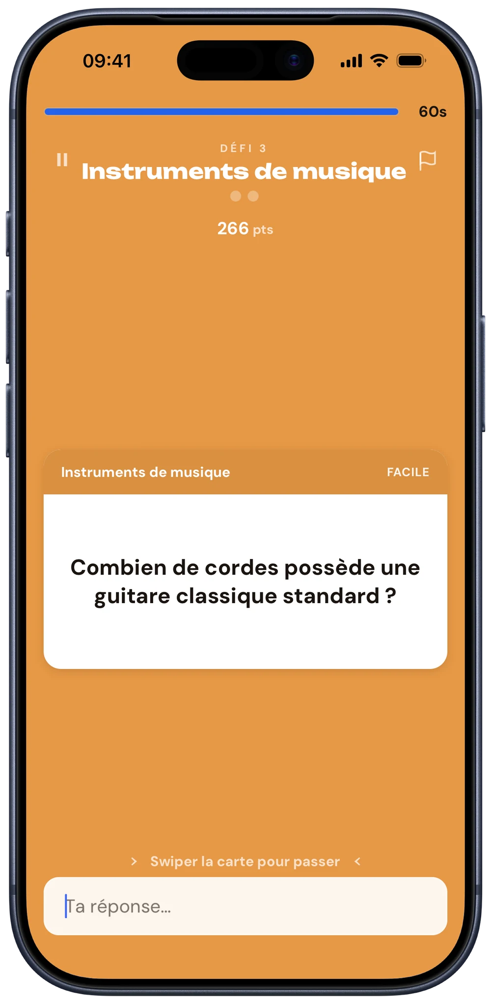 Une question de Fastoche, avec le champ où l'on tape sa réponse